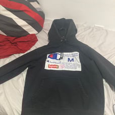 Supreme X champion label hoodie sweatshirt