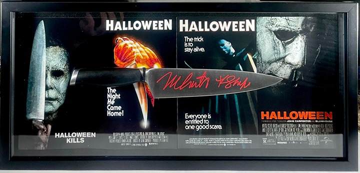 Nick Castle Signed Knife Framed Halloween Shadow Box A Michael Myers BAS COA