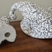 Royal Haeger R1285 VTG MCM White Stone Lace Calla Lily Cornucopia & Candlesticks