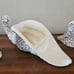 Royal Haeger R1285 VTG MCM White Stone Lace Calla Lily Cornucopia & Candlesticks
