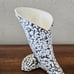 Royal Haeger R1285 VTG MCM White Stone Lace Calla Lily Cornucopia & Candlesticks