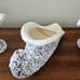 Royal Haeger R1285 VTG MCM White Stone Lace Calla Lily Cornucopia & Candlesticks