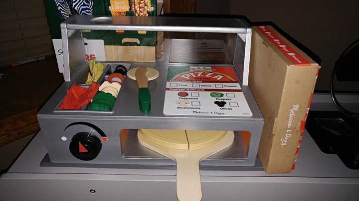 Top & Bake Wooden Pizza Counter Play Set (41 Pcs) Pizza Toy Wooden Play Set