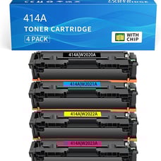 414A Toner with Chip Compatible for HP 414A Toner Cartridges 4 Pack for HP