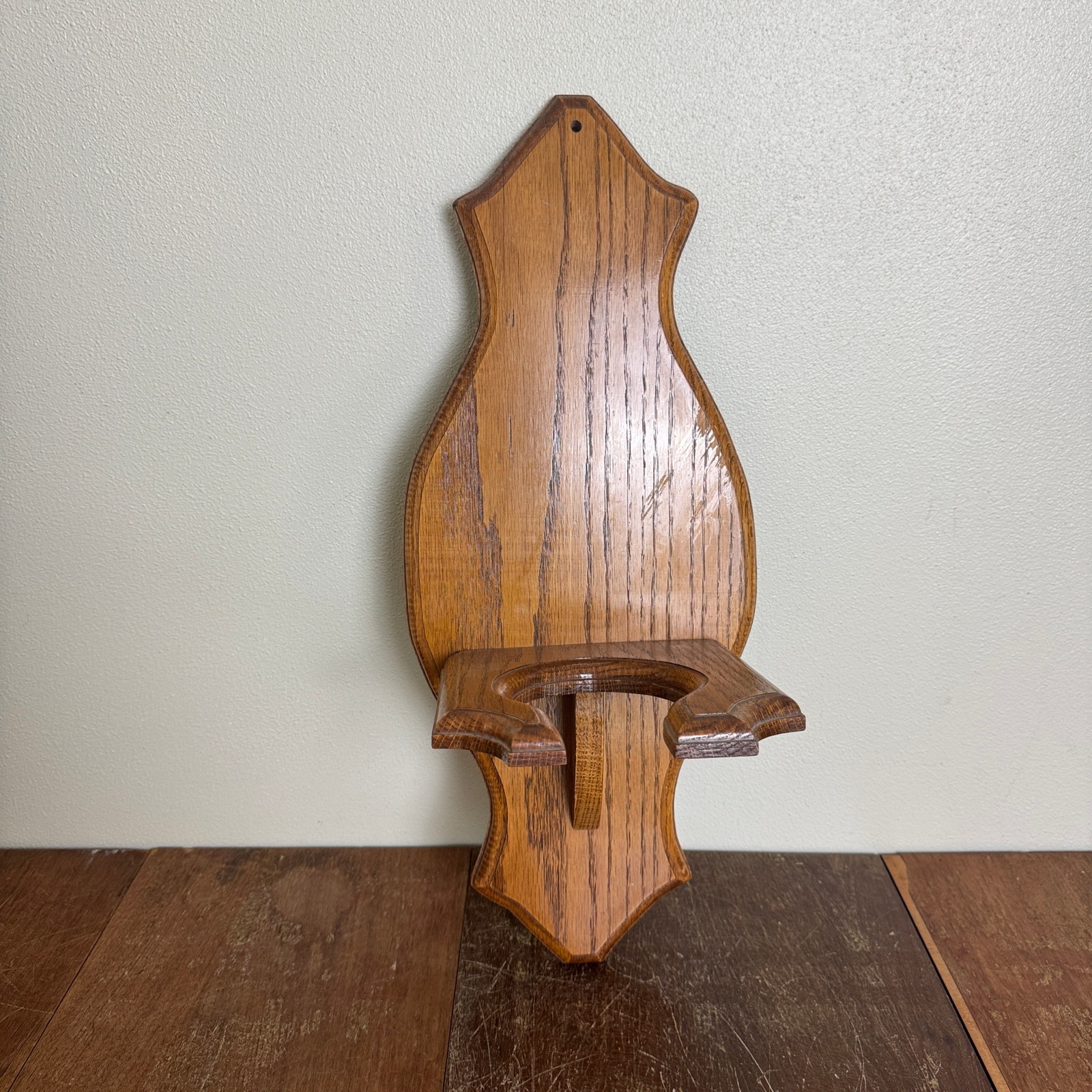 Large Vintage solid wood oil lamp wall Sconce hanging Wall Decor Oak?