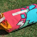 IKEA Spridd Large Cotton Sling Duffle Colourful Teal Pink Yellow Abstract Print
