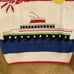 Rosslee Vintage80s Cruise Wear Sweater Tropical All Around Design Ramie/Cotton L