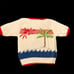 Rosslee Vintage80s Cruise Wear Sweater Tropical All Around Design Ramie/Cotton L