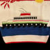 Rosslee Vintage80s Cruise Wear Sweater Tropical All Around Design Ramie/Cotton L
