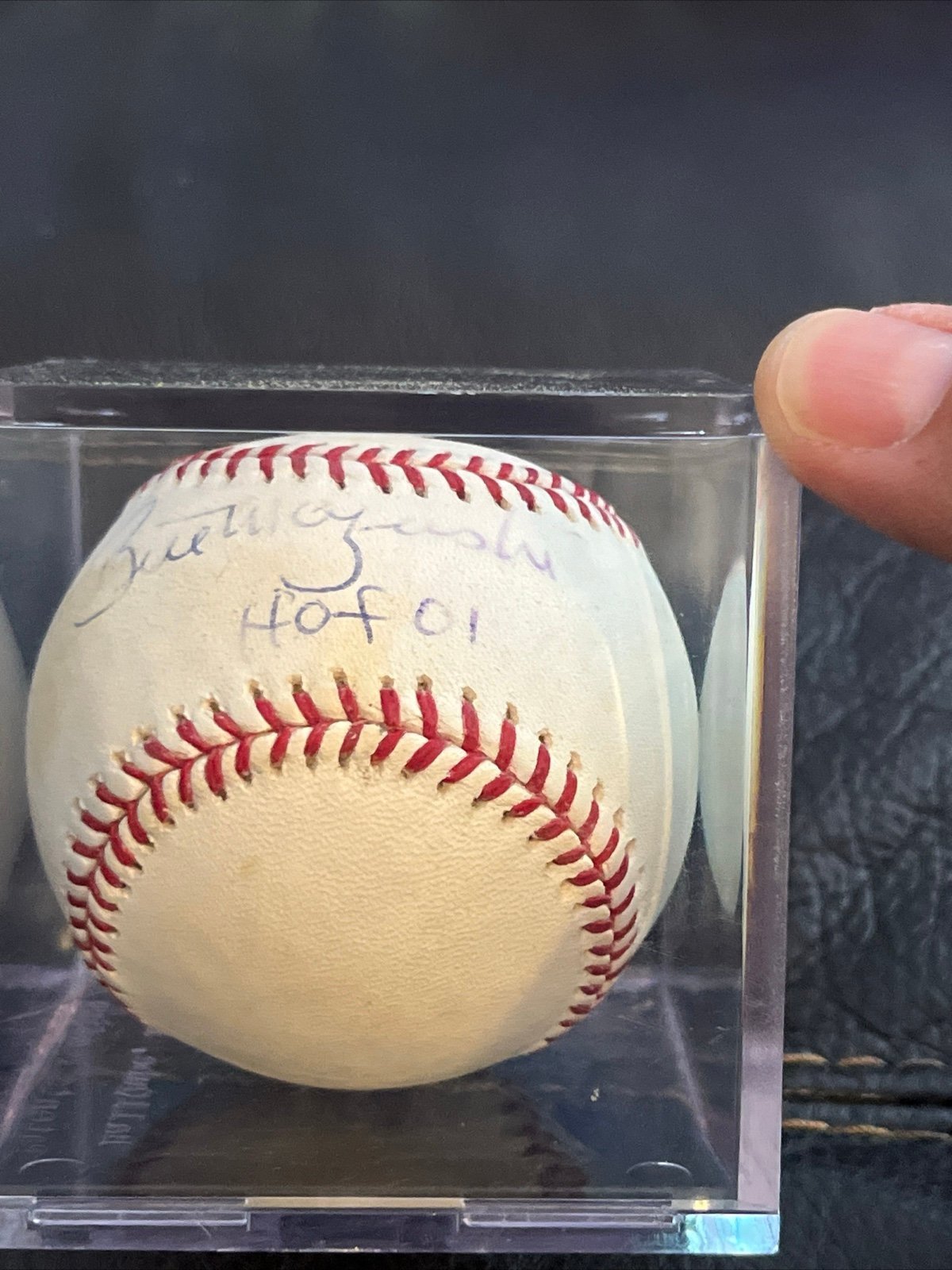 Bill Mazeroski signed autographed baseball in case HOF 2001
