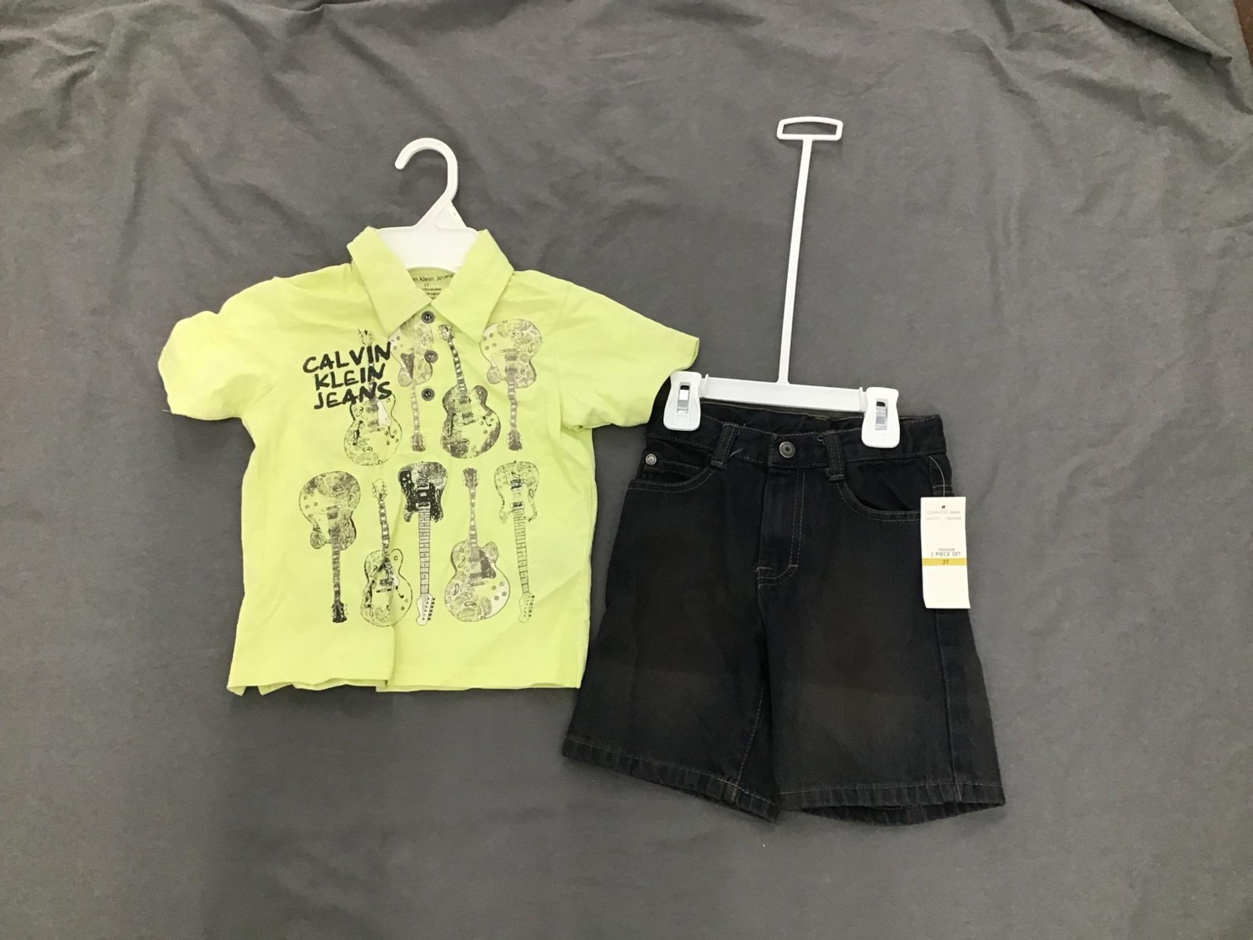 NWT Calvin Klein Baby boy summer outfit 2 piece set size 3T