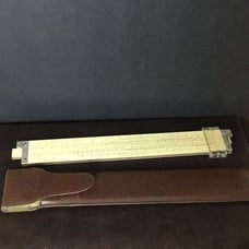 Vintage Fredrik post a slide ruler With case