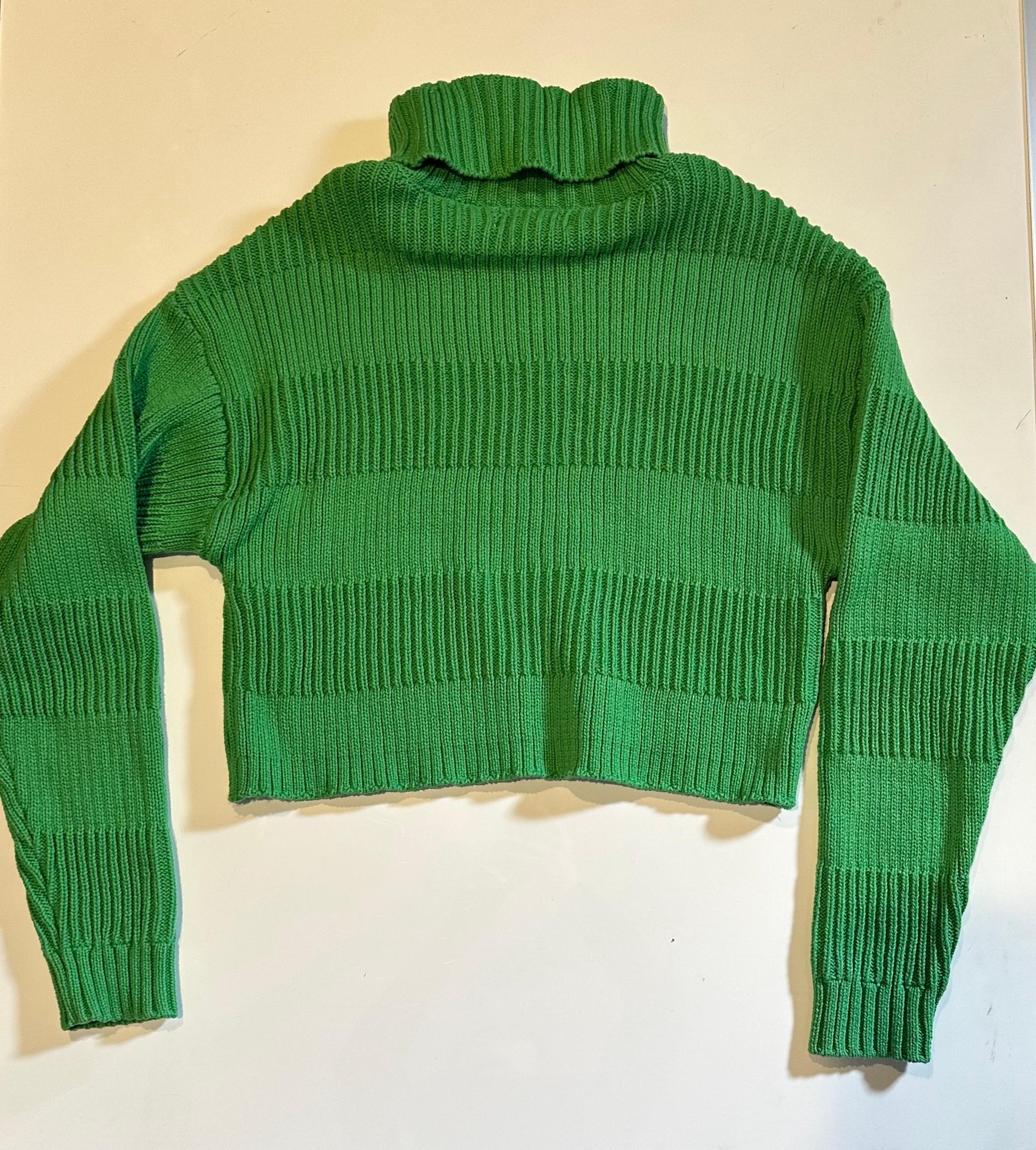 PacSun Sweater - Cropped Green - LA Heart - Med