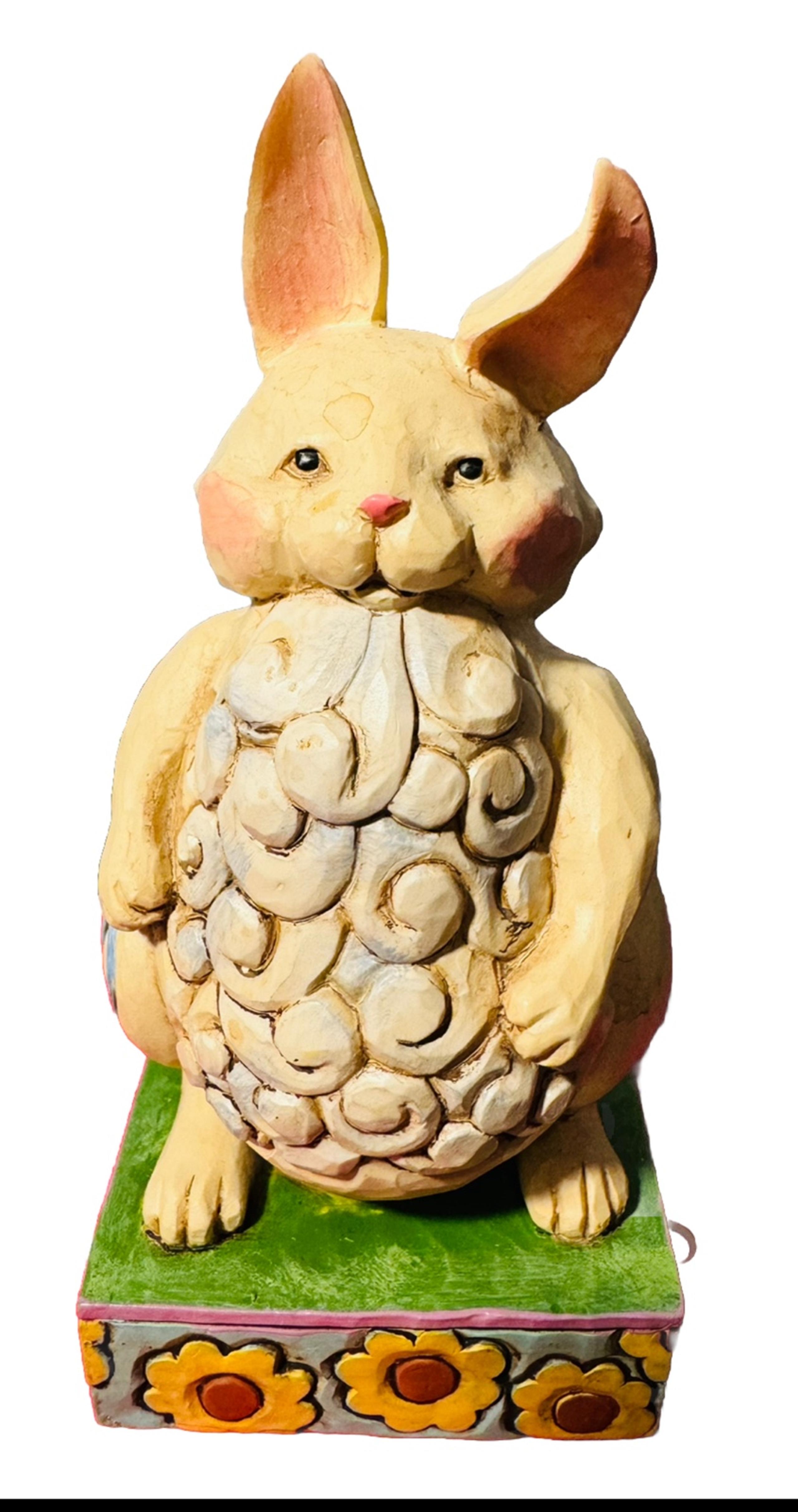 Jim Shore Heartwood Creek from Enesco #4047079 LAZY BUNNY,   Retired  5"