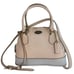 Coach Crossgrain Leather Mini Cora Crossbody Bag Satchel Bicolor Apricot Chalk