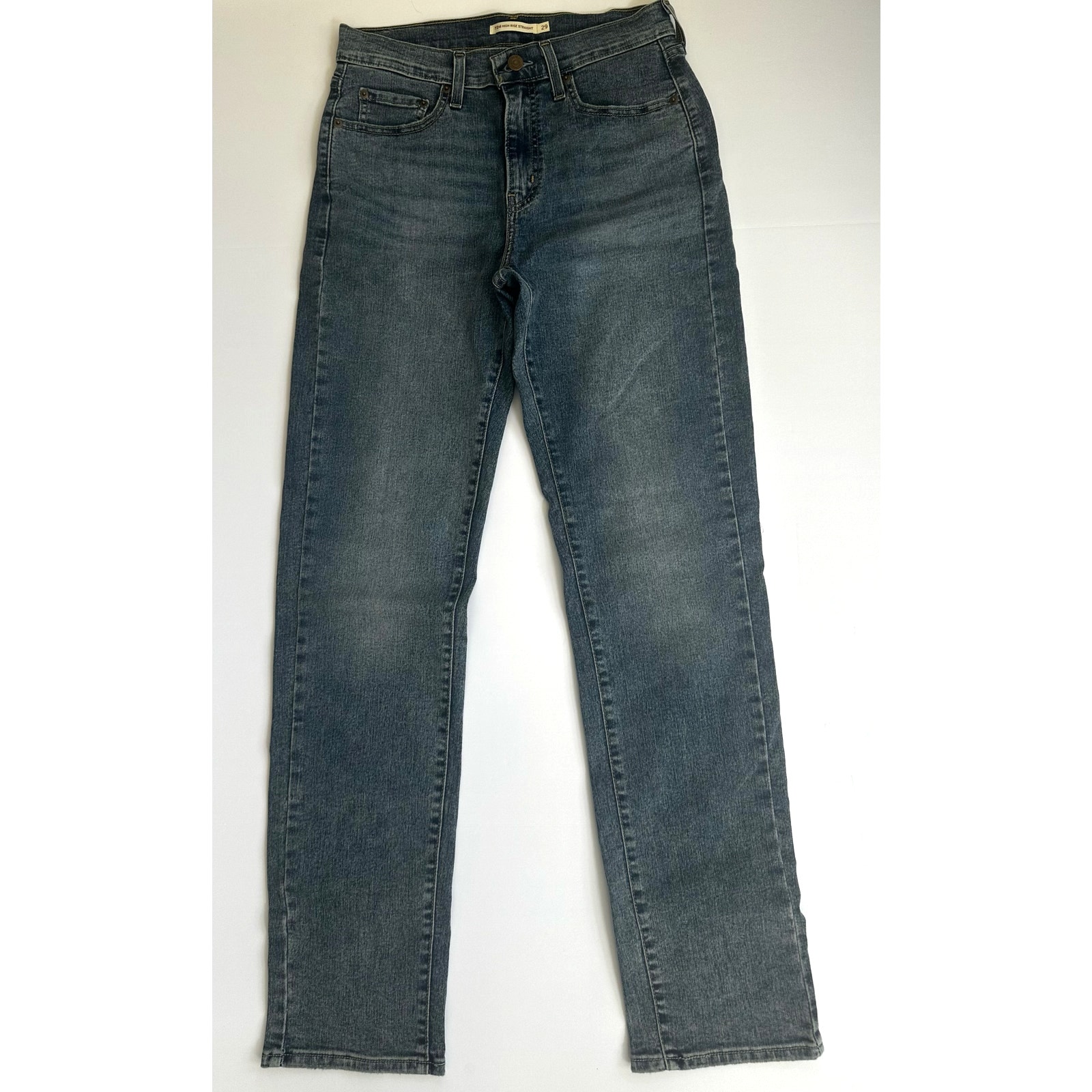 levi's 724 High Rise straight Women Size 29 Medium blue wash