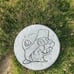 Set of 2 White Bucees Concrete Stones