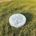Set of 2 White Bucees Concrete Stones
