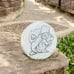 Set of 2 White Bucees Concrete Stones