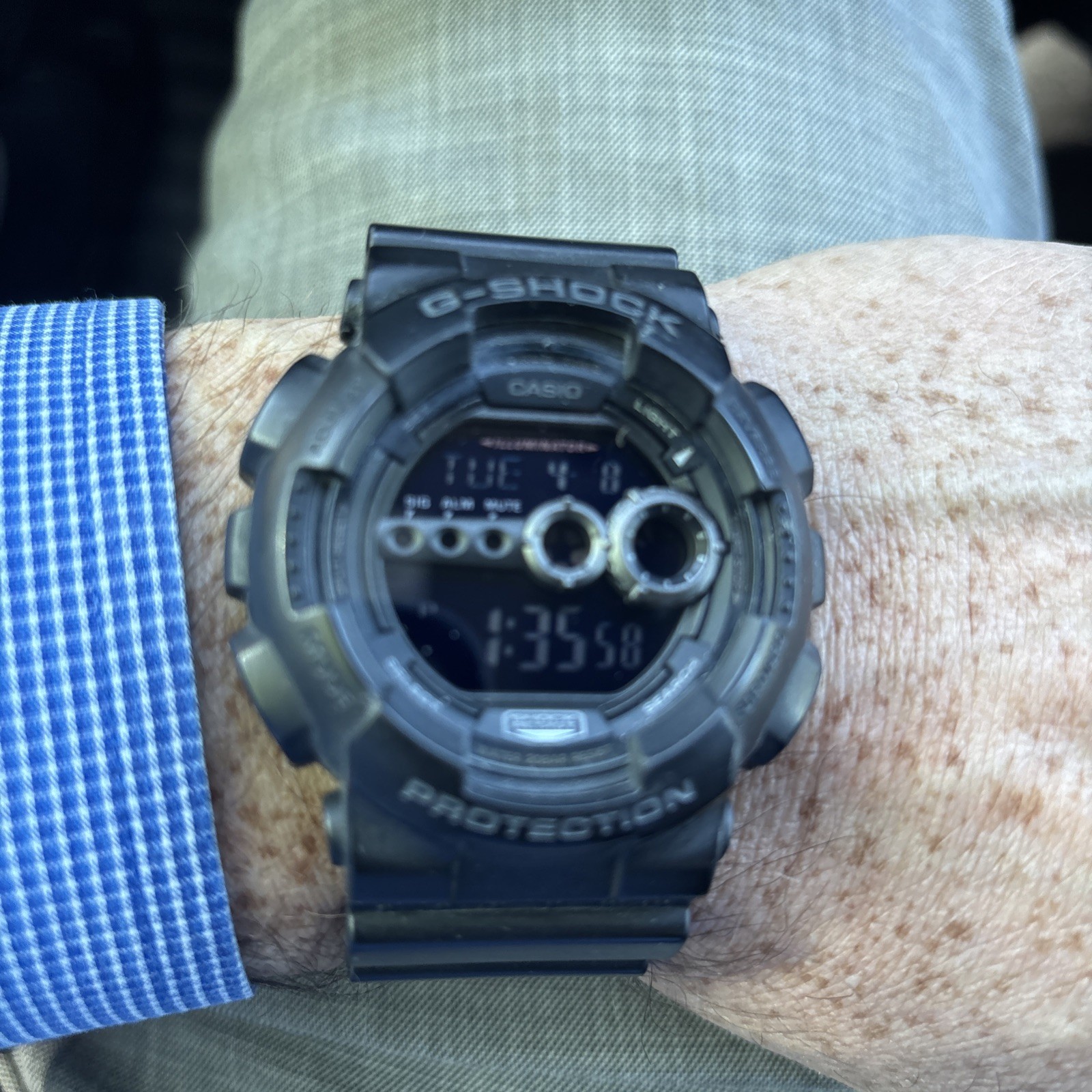 Casio GD100 (3263) Men's Black G-Shock Digital New Battery!