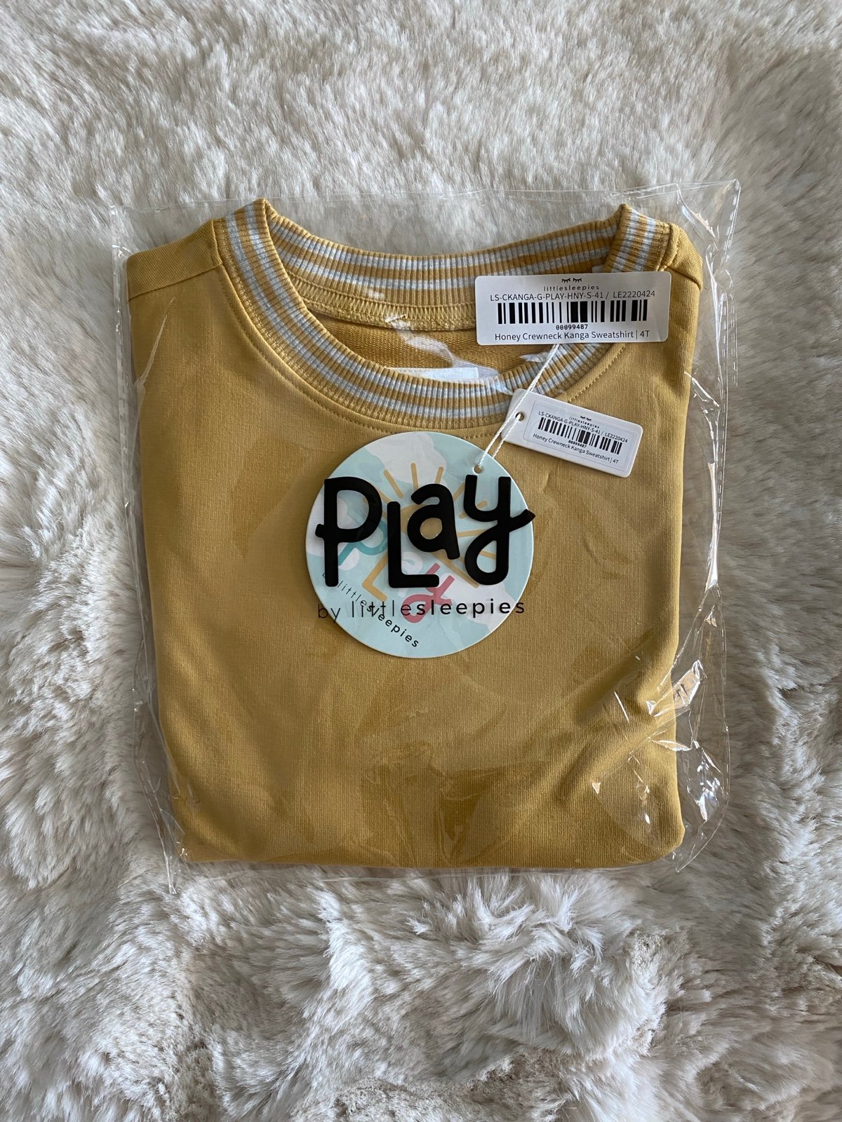 4T Little Sleepies Honey Pocket Crewneck