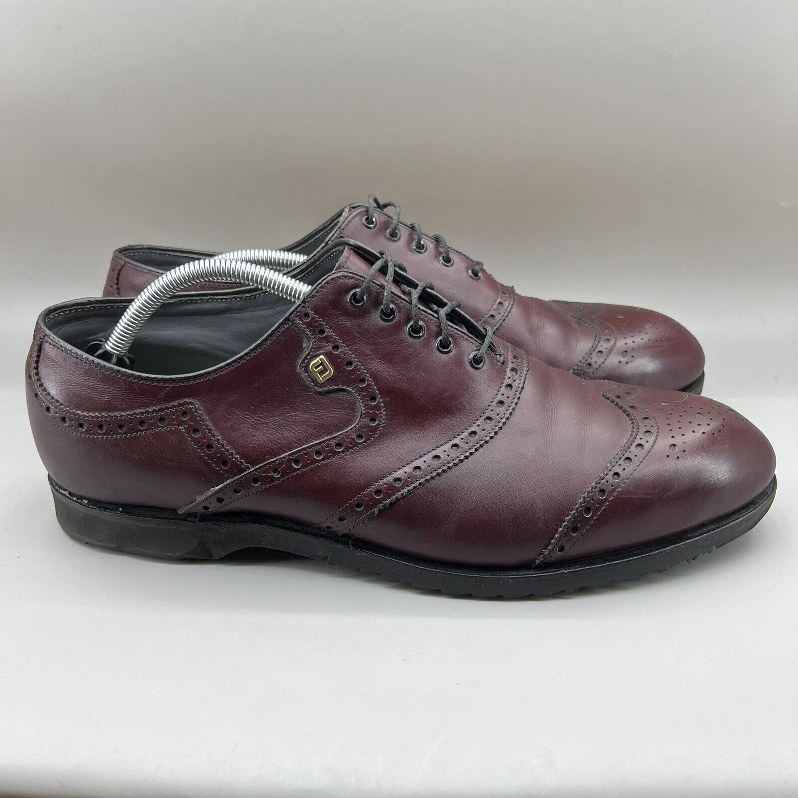 FootJoy Classics Wingtip Shoes Men Size 13 C Burgundy Leather Dress Low Oxford