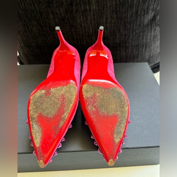 CHRISTIAN LOUBOUTIN Spike Accents Leather Pumps