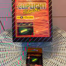 Hard to Find ClipLight Starlite box of 38 small mini fishing rod tip light Japan