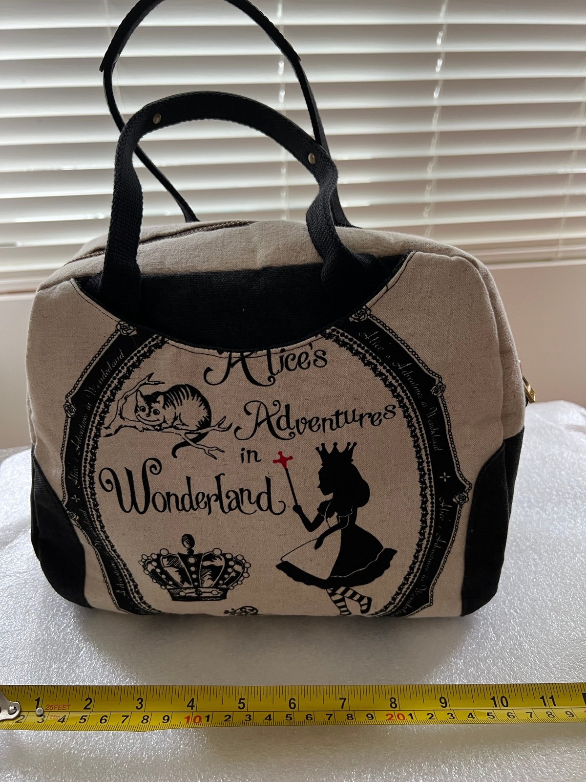 Alice in Wonderland fabric handmade hand bag