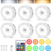 Rechargeable Lights with Remote, 3 CCT & 12 RGB Colors Motion Sensor, 6 Pack