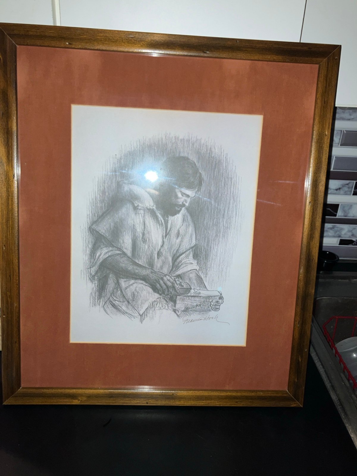 Framed signed art print