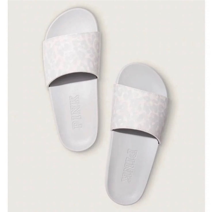 VS PINK Slides white leopard small 5/6