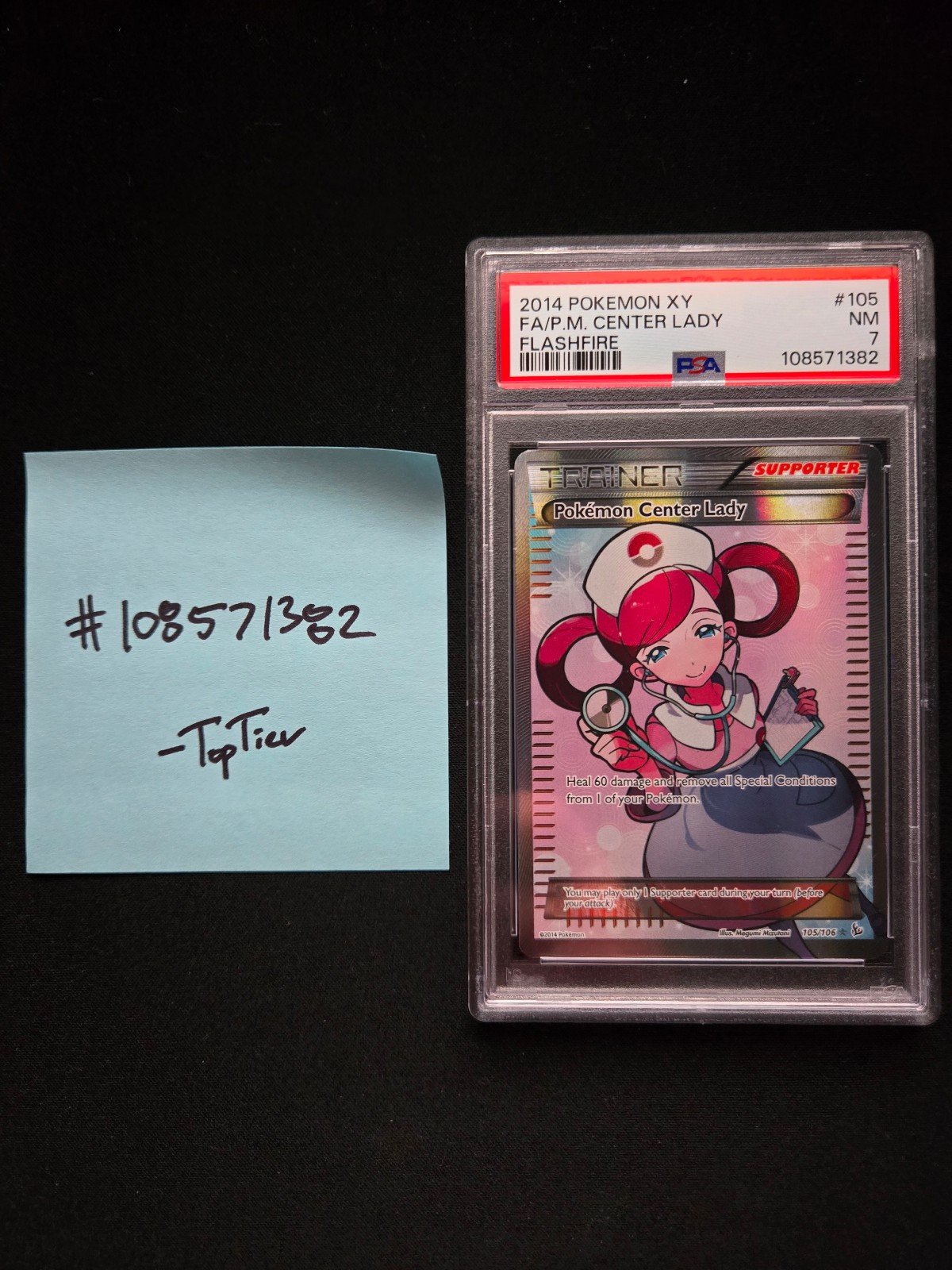 FA Pokémon Center Lady - PSA 7 NM