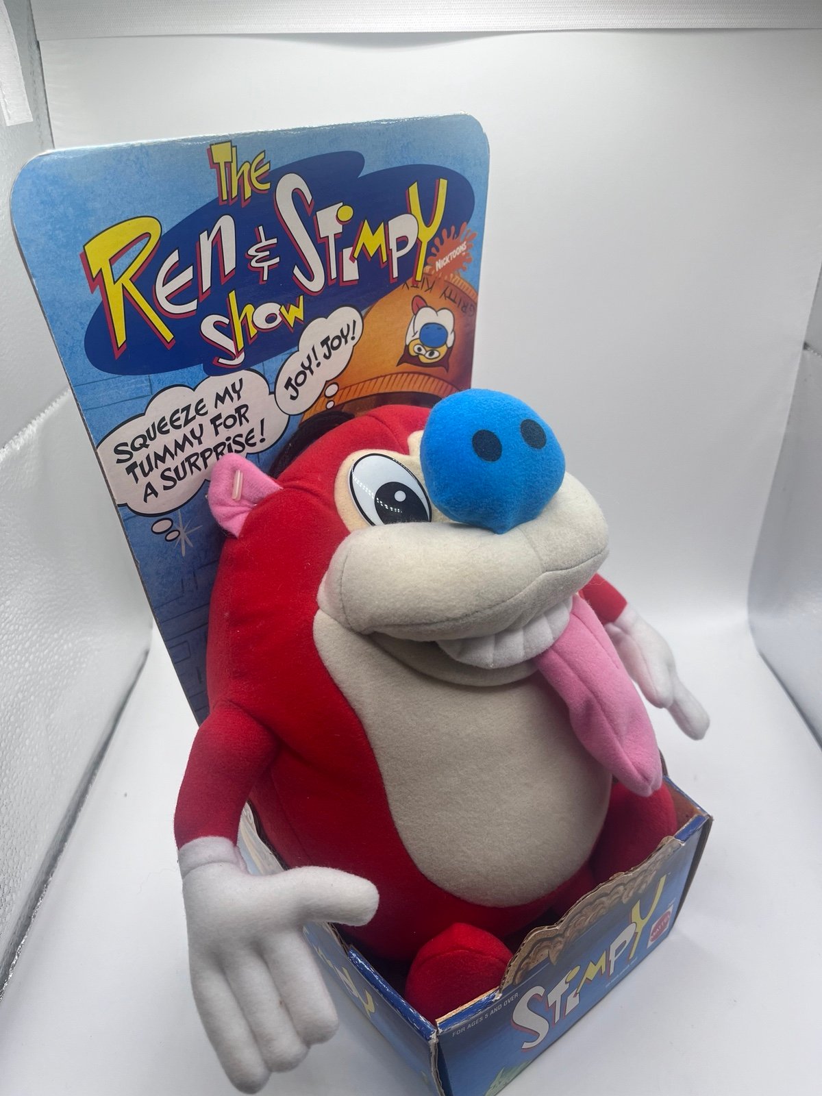 Vintage 92 Nickelodeon Ren Stimpy plush Mint box