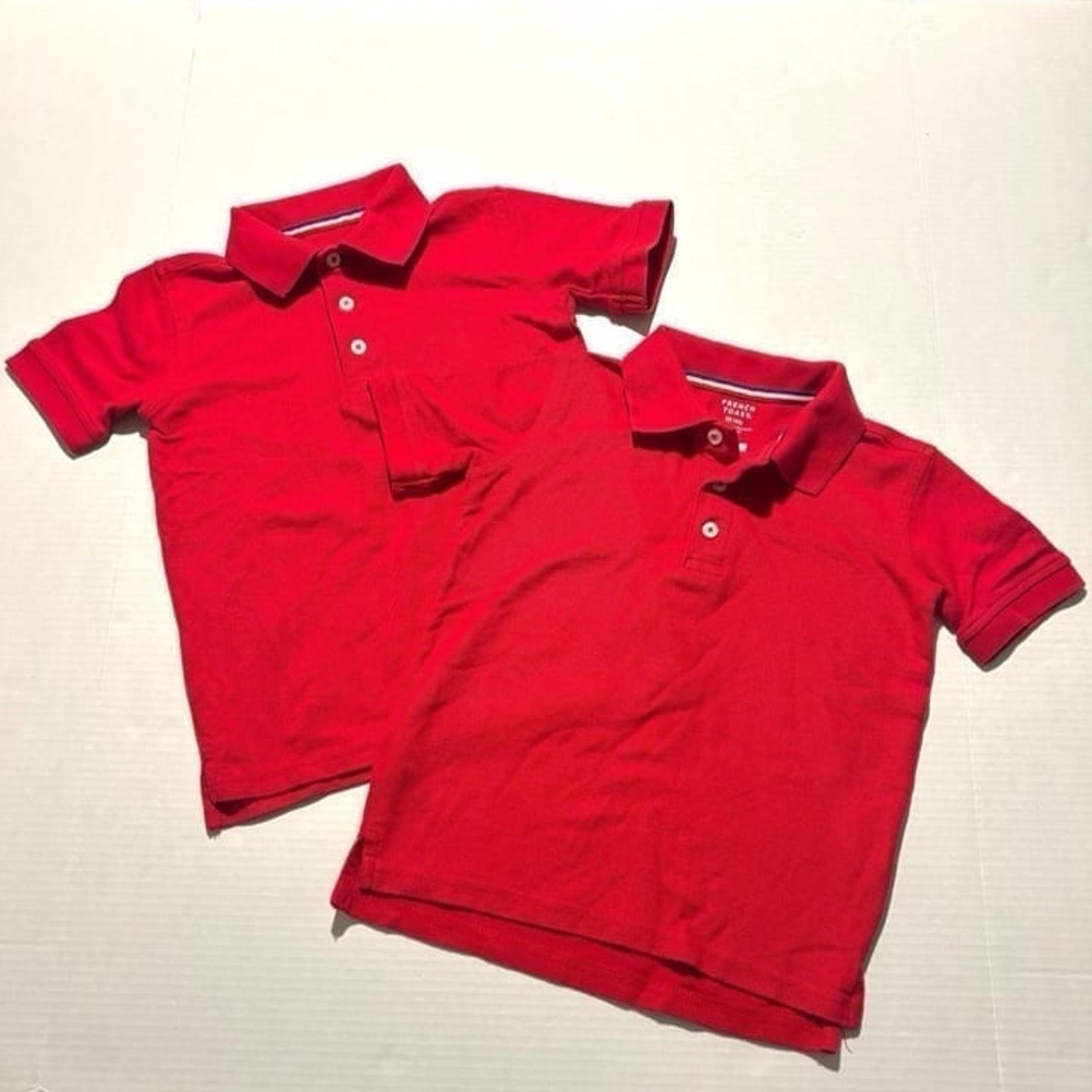 NEW French Toast Children’s Uniform Polo Shirt Red Bundle of 2 size XS(4/5)