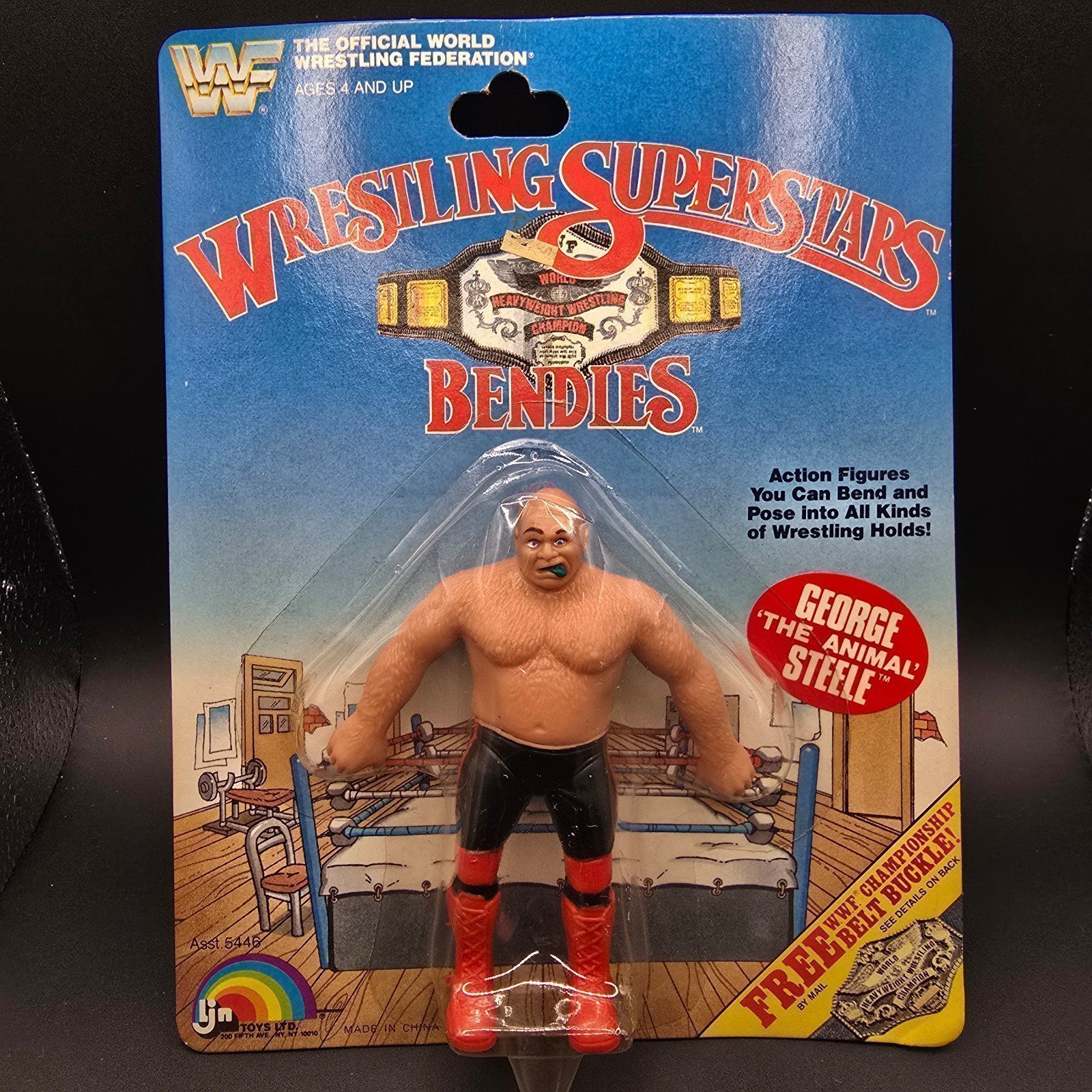 1985 LJN WWF Wresting Superstars Bendies George The Animal Steele