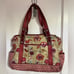 Fossil Satchel Handbag Purse Womens Multicolor Floral Canvas Double Handle
