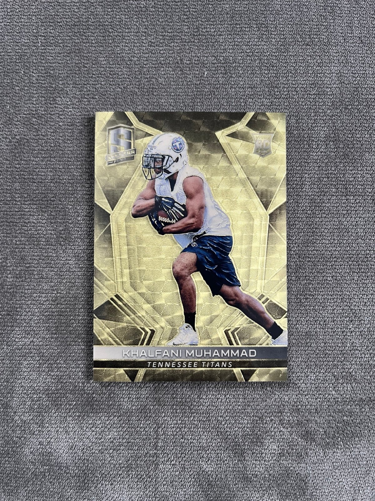 2017 SPECTRA KHALFANI MUHAMMAD Gold Vinyl 1/1 Superefractor TITANS CALIFORNIA.