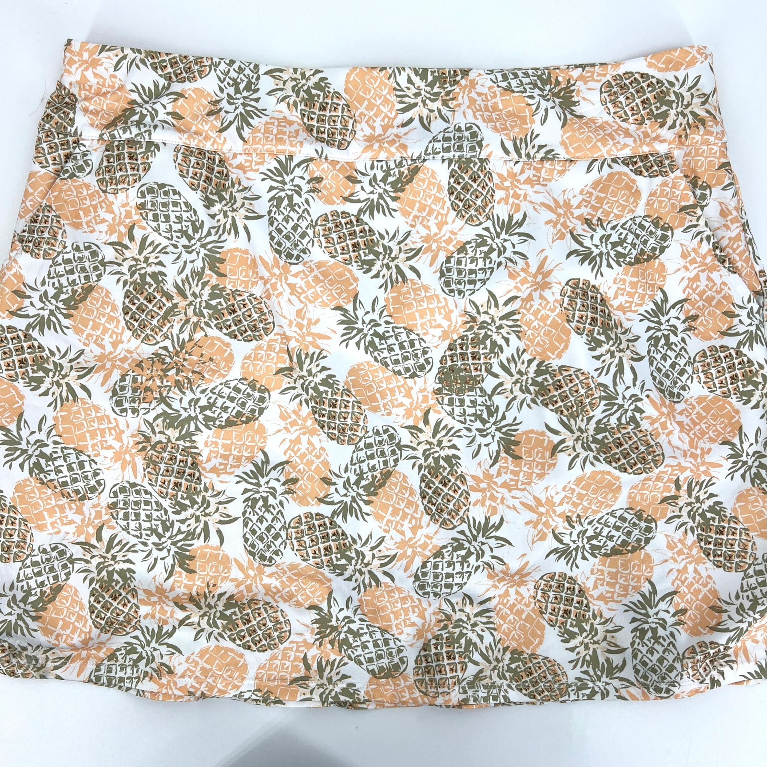 Coral Bay Golf Pineapple Skort with Built in Shorts Size L