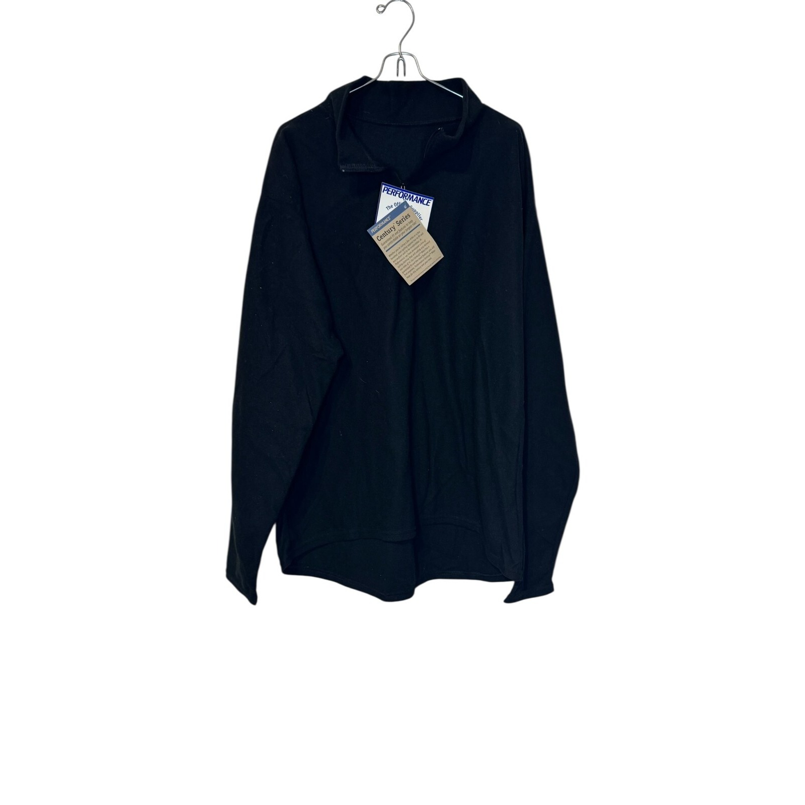 Norba Unisex Jacket New Old Stock Long Sleeve Mock Neck Pullover Black XXL NWT