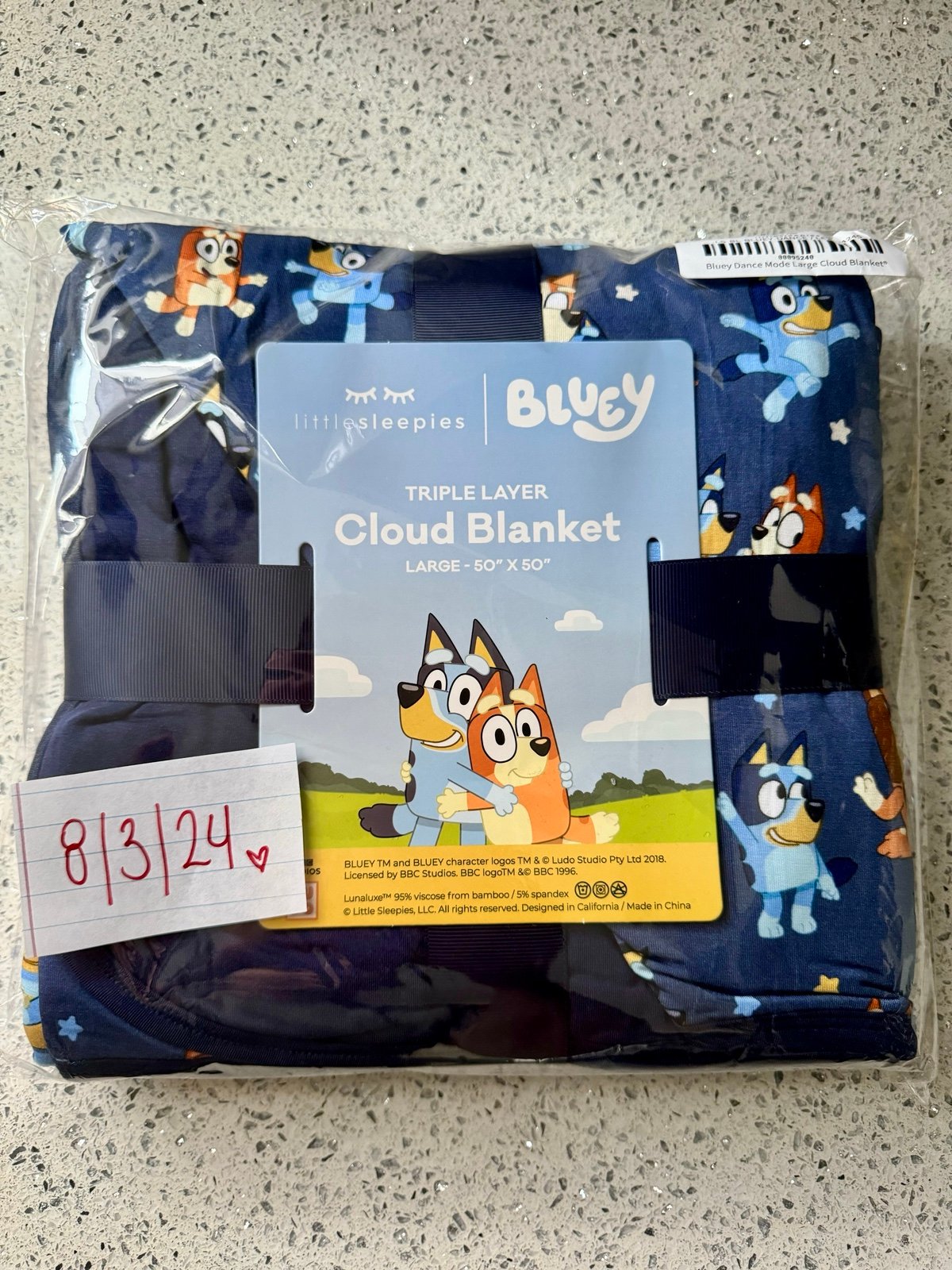 Little Sleepies Bluey Cloud Blanket