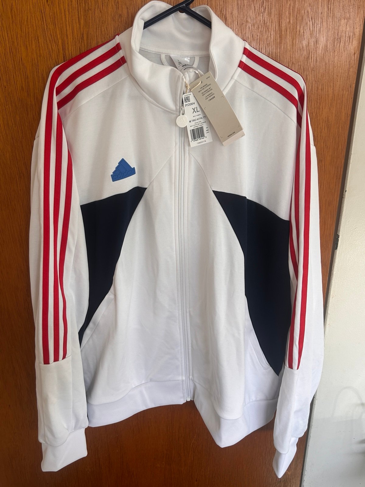 Adidas TIRO Nations 3-STRIPES TRACK JACKET Run DMC Style USA Red White Blue