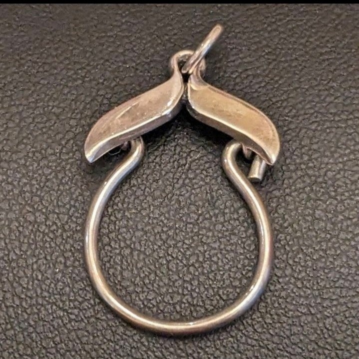 RETIRED James Avery Whale Tail Sterling Silver Charm Holder