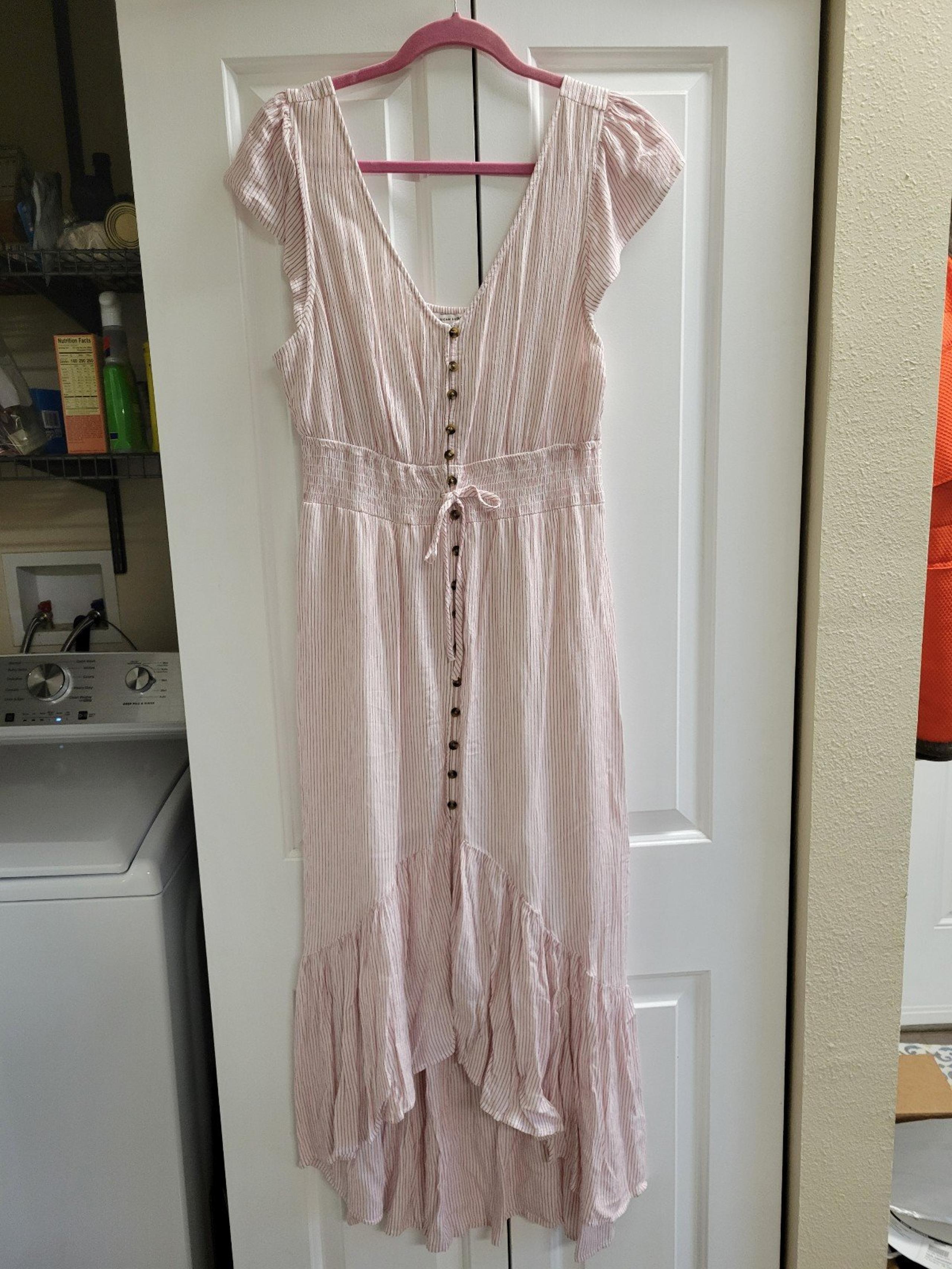 American eagle high low smocked waist maxi dress