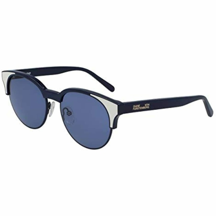 NEW Diane von Furstenberg DVF854S 414 Navy Johana Sunglasses with DVF Case