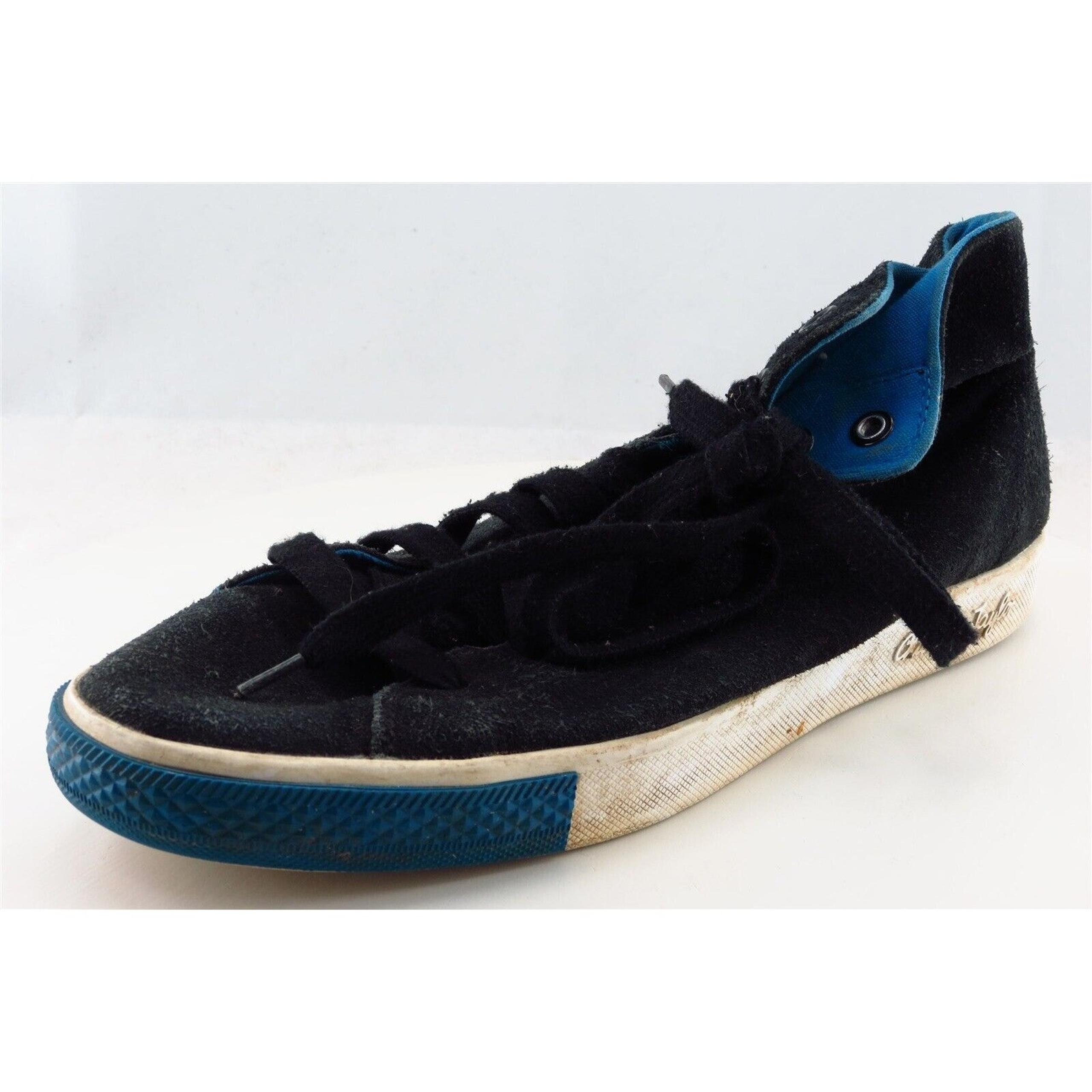Converse All Star Fashion Sneakers Black Leather Men Shoes Size 9 Medium