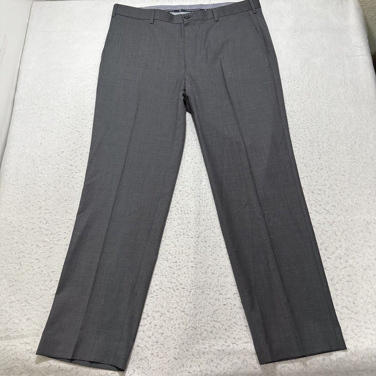 Hart Schaffner Marx Men's 36x30 Wool Blend Dress Pants Gray Suit Bottoms