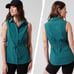 Athleta Levitate Poplin Teal Sleeveless Tank Top Vest
