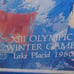 Leroy Neiman 1980 XIII Olympic Lake Placid Winter Game Skiing Poster 39 x 20.5