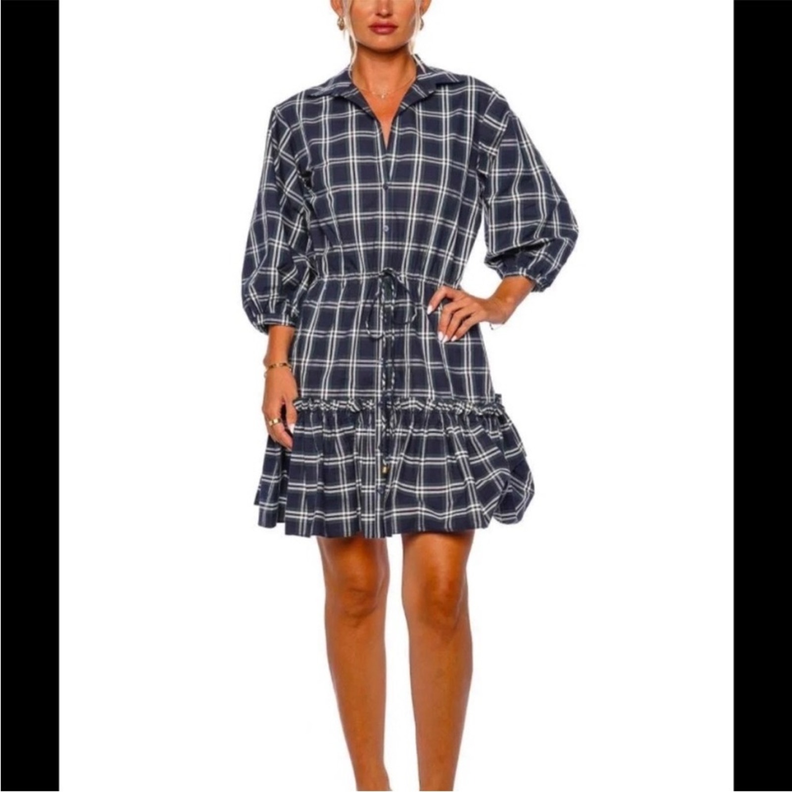Cara Cara Robin Dress in Yarn dyed plaid new with tags